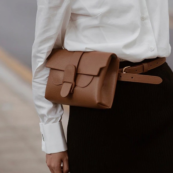 SENREVE Aria Crossbody Shoulder Or Belt Bag In Pebbled Chestnut New With Tags - Picture 1 of 13